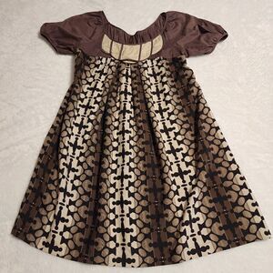 A Common Thread Womens Short Sleeve 100% Silk Dress Size 8